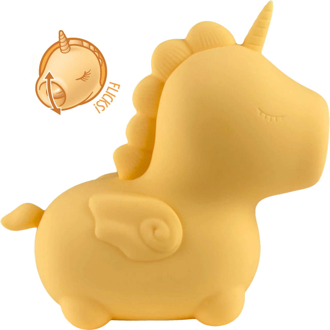 Unihorn Bean Blossom Flicking Silicone Clitoral Vibrator Yellow - Image 2