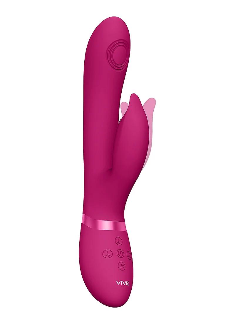 Vive Aimi Rechargeable Triple Motor Swinging Silicone Rabbit - Pink - Image 4