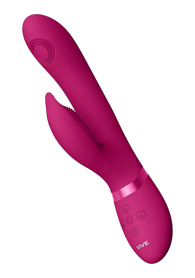 Vive Aimi Rechargeable Triple Motor Swinging Silicone Rabbit - Pink - Image 5