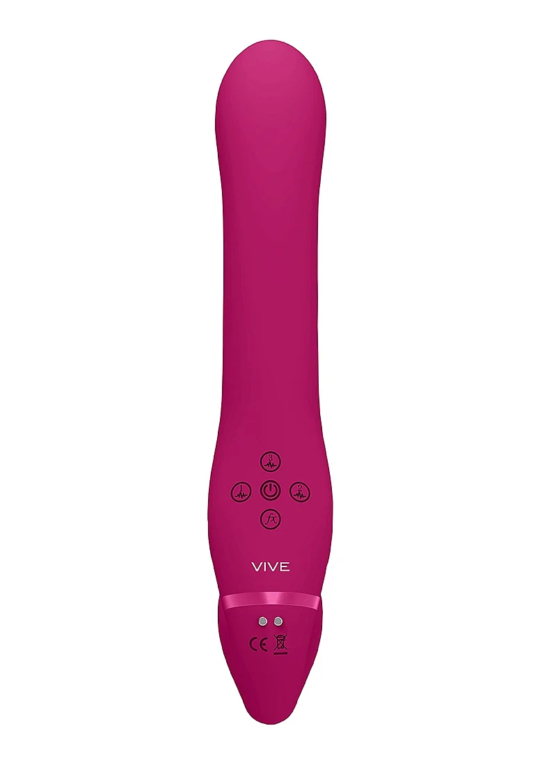Vive Ai Dual Pulse-Wave & Airwave Strapless Strapon - Pink - Image 6