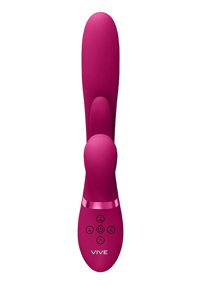 Vive Ena Thrusting G-Spot Flapper Air Wave Clit Stimulator - Pink - Image 2