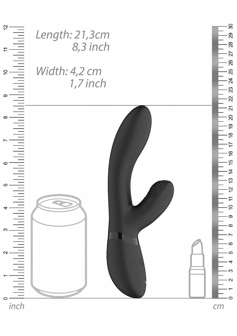 Vive Kyra Pulse-Wave Clitoral Rabbit Vibrator - Black - Image 4