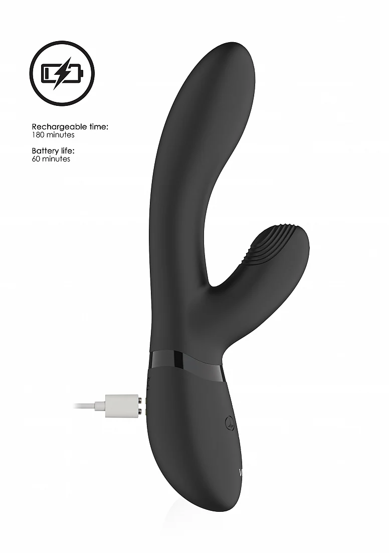 Vive Kyra Pulse-Wave Clitoral Rabbit Vibrator - Black - Image 7