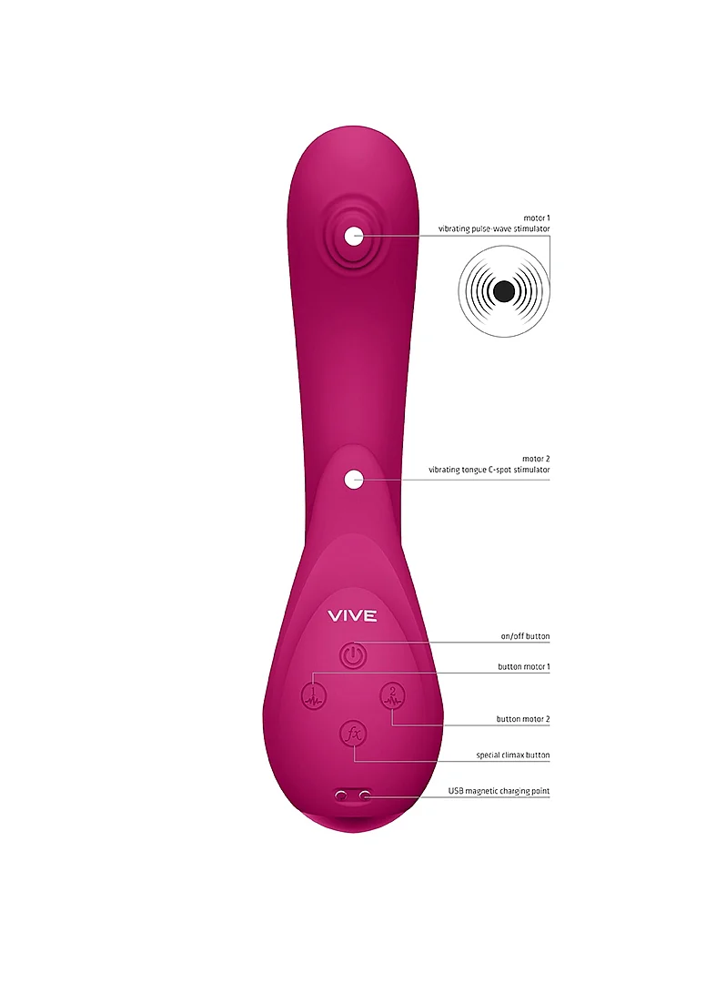 Vive Miki Pulse-Wave & Flickering G-Spot Vibrator - Pink - Image 3