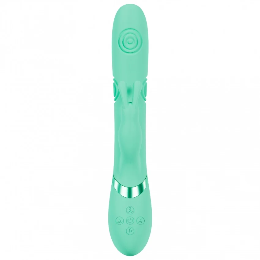 Vive Mimi Triple Motor G-Spot Tapping Rabbit Vibrator Green - Image 4