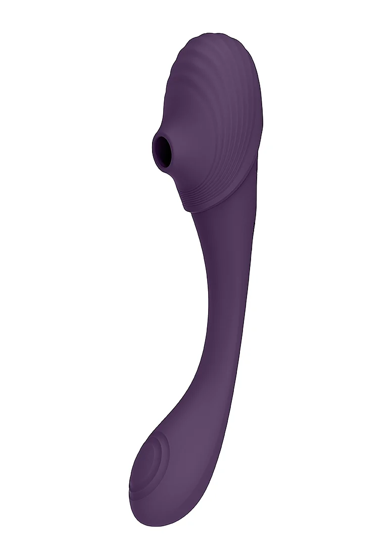 Vive Mirai Double-Ended Pulse Wave & Air Wave Bendable Vibrator - Purple - Image 3