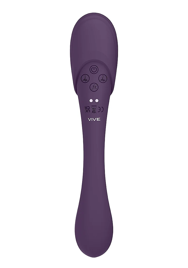 Vive Mirai Double-Ended Pulse Wave & Air Wave Bendable Vibrator - Purple - Image 6