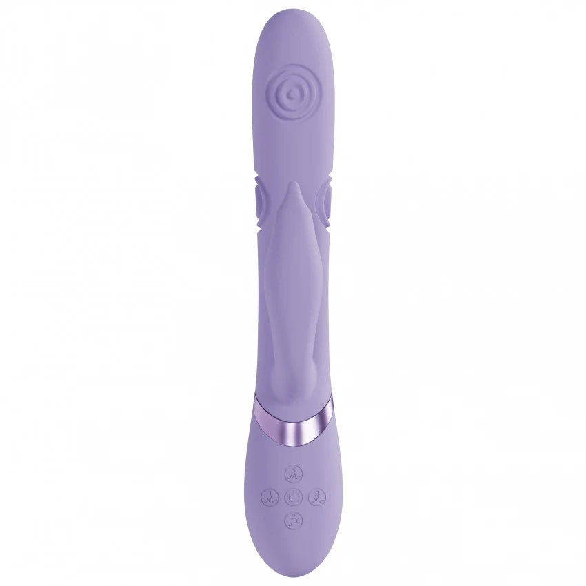 Vive Pallina Rechargeable VIbrating and Tapping Beads Rabbit Lavender - Image 3