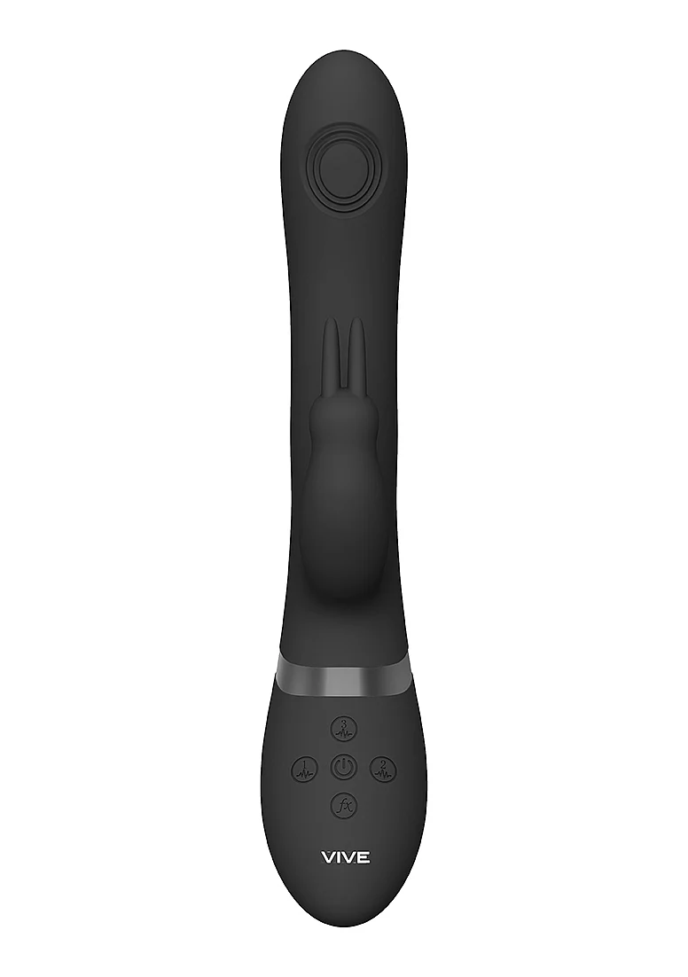 Vive Rini Pulse-Wave Triple Motor Rabbit - Black - Image 5