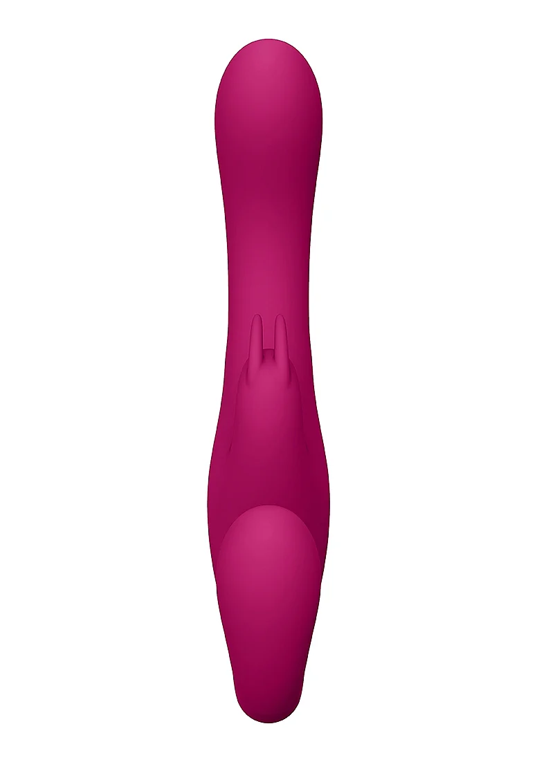 Vive Satu Vibrating Triple Motor Silicone Strapless Strapon - Pink - Image 6