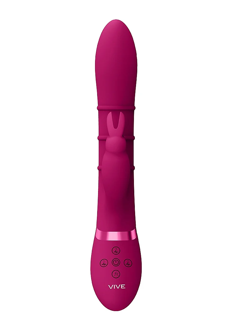 Vive Sora Up & Down Stimulating Rings, Vibrating G-Spot Rabbit - Pink - Image 5