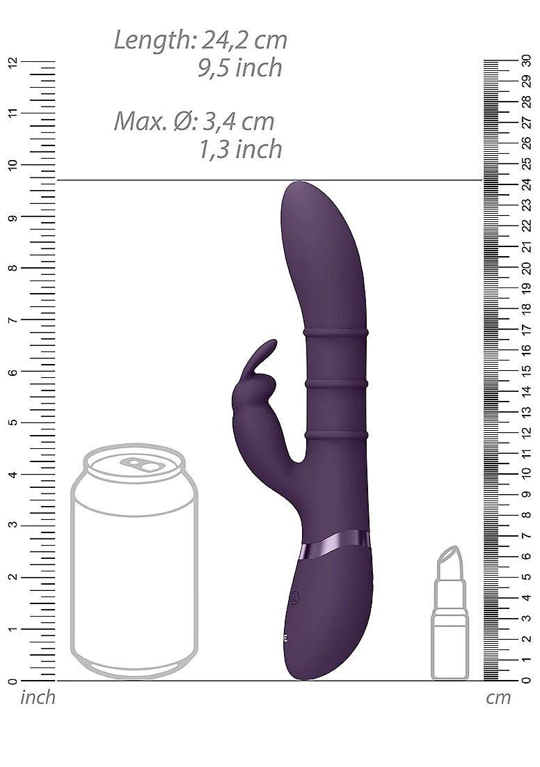 Vive Sora Up & Down Stimulating Rings, Vibrating G-Spot Rabbit - Purple - Image 9
