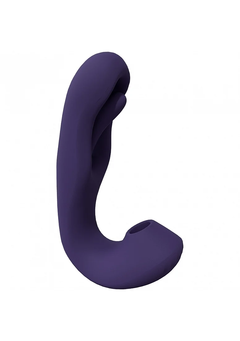 Vive Yuna Dual Motor Airwave Vibrator with G-Spot Flapping Stimulator - Purple - Image 4