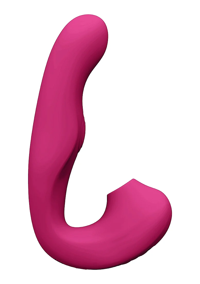 Vive Zaki Rechargeable Silicone Airwave-Pulse Wave Vibrating G-Spot Vibrator - Pink - Image 4