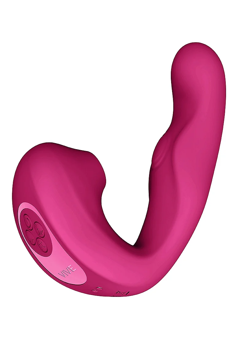 Vive Zaki Rechargeable Silicone Airwave-Pulse Wave Vibrating G-Spot Vibrator - Pink - Image 5