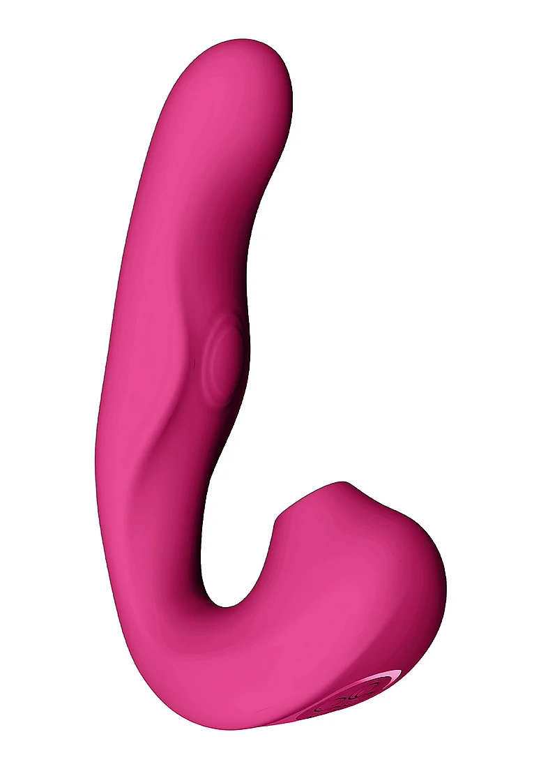 Vive Zaki Rechargeable Silicone Airwave-Pulse Wave Vibrating G-Spot Vibrator - Pink - Image 7