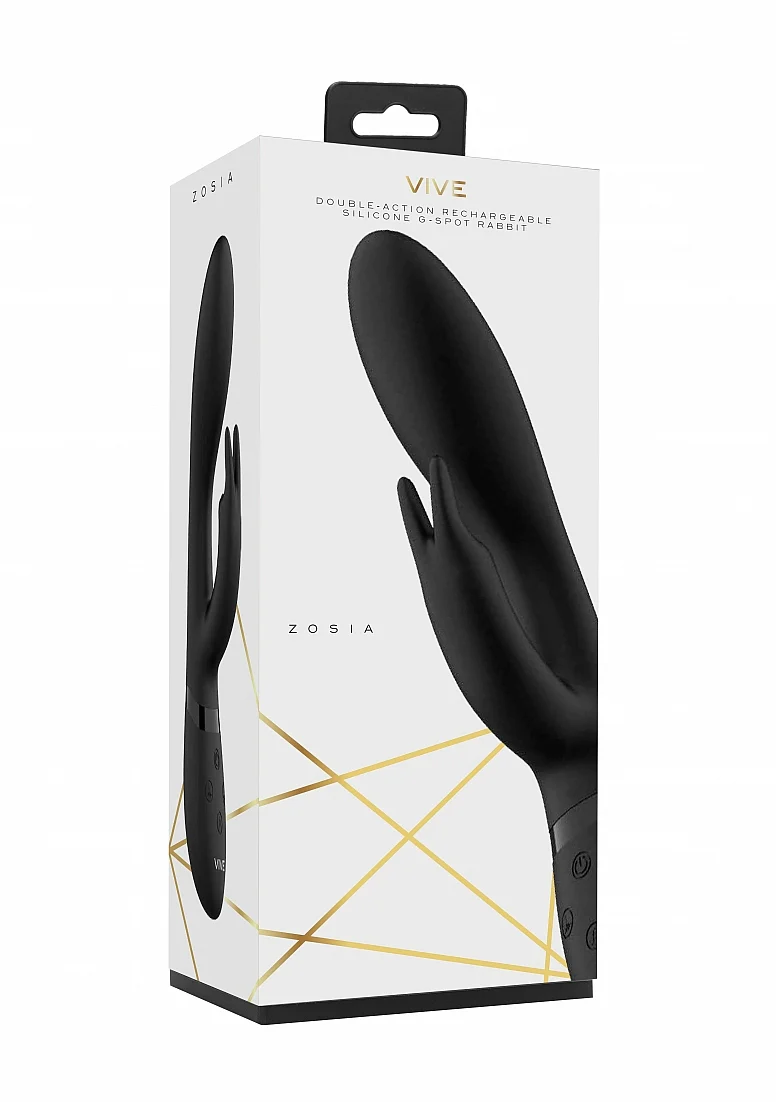 Vive Zosia Classic G-Spot Rabbit Vibrator - Black