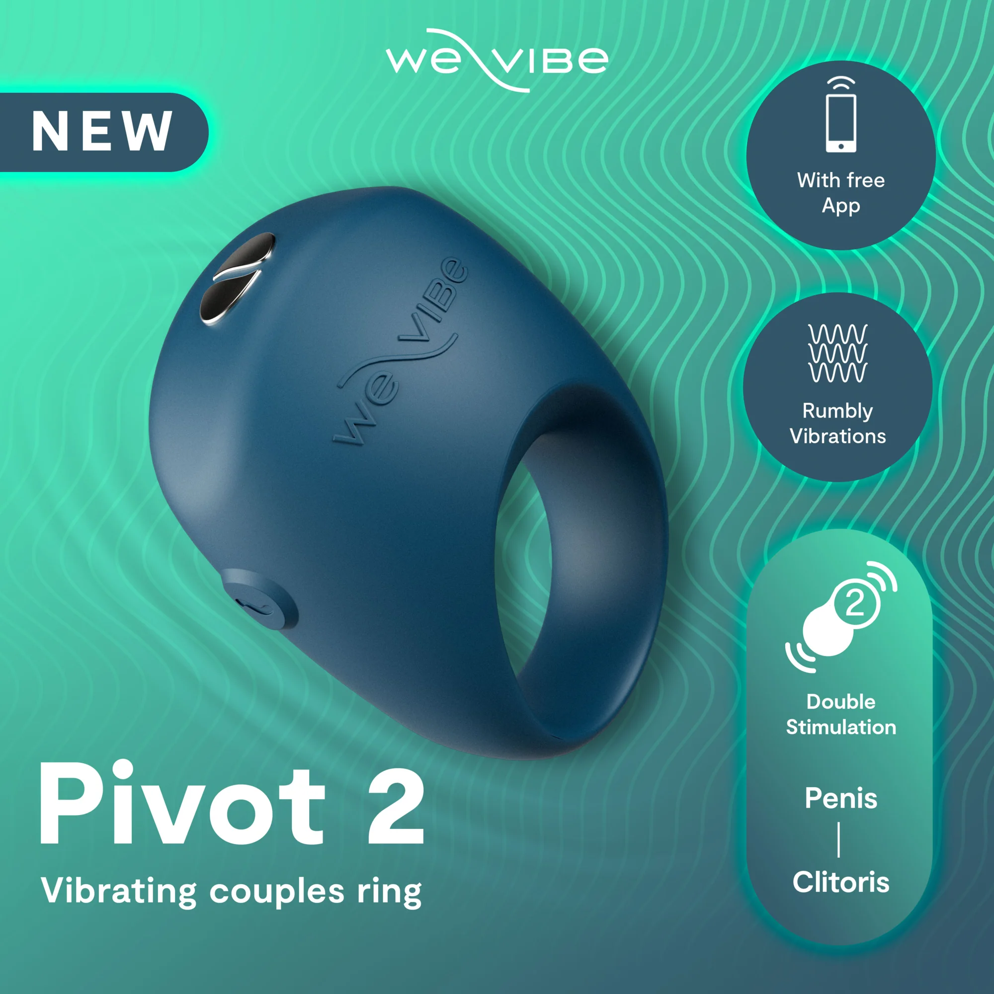 We Vibe Pivot 2 Vibrating Penis Ring - Image 2