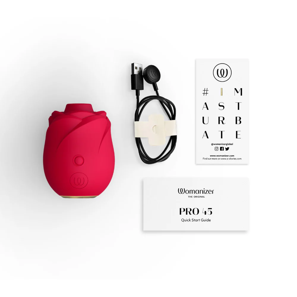 Womaniser Rose Pleasure Air Clitoral Suction Stimulator Red - Image 8