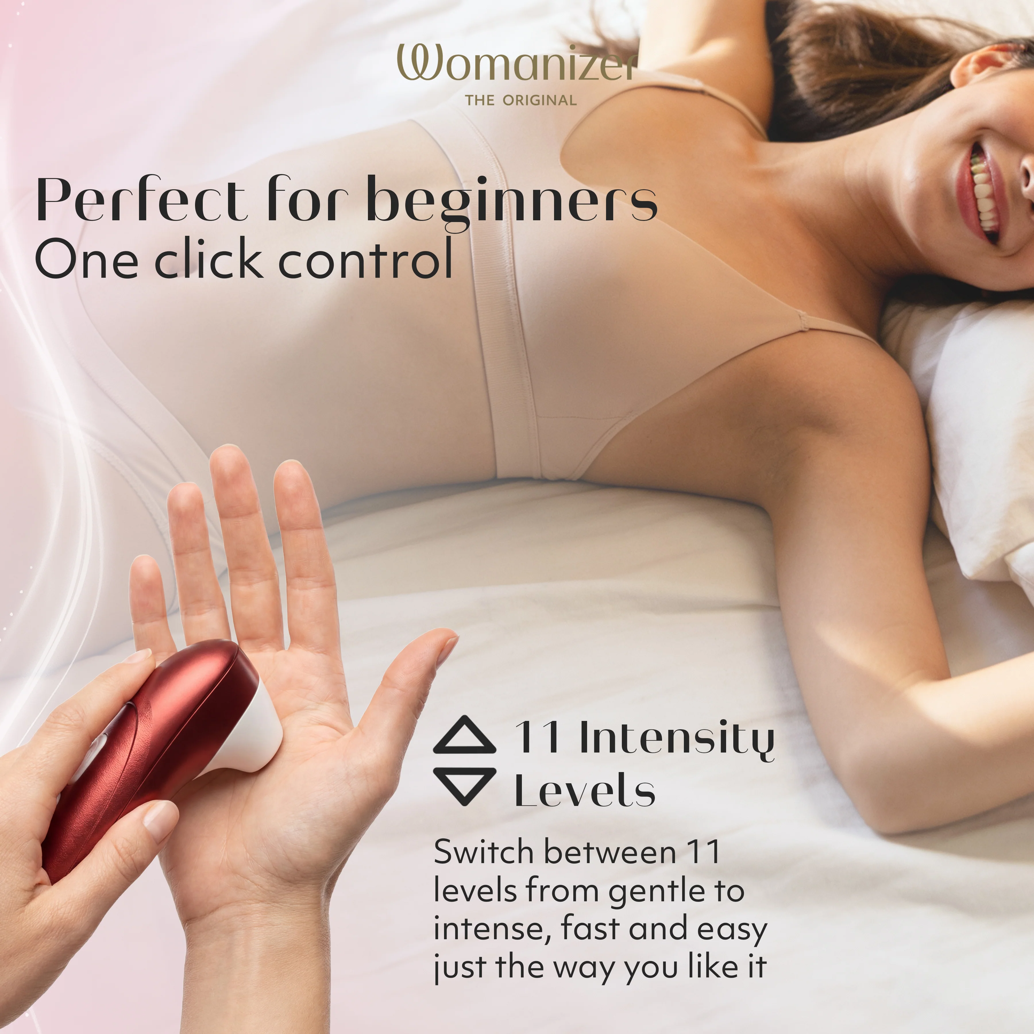 Womanizer Pro Pleasure Air Clitoral Suction Stimulator Bordeaux Red - Image 3