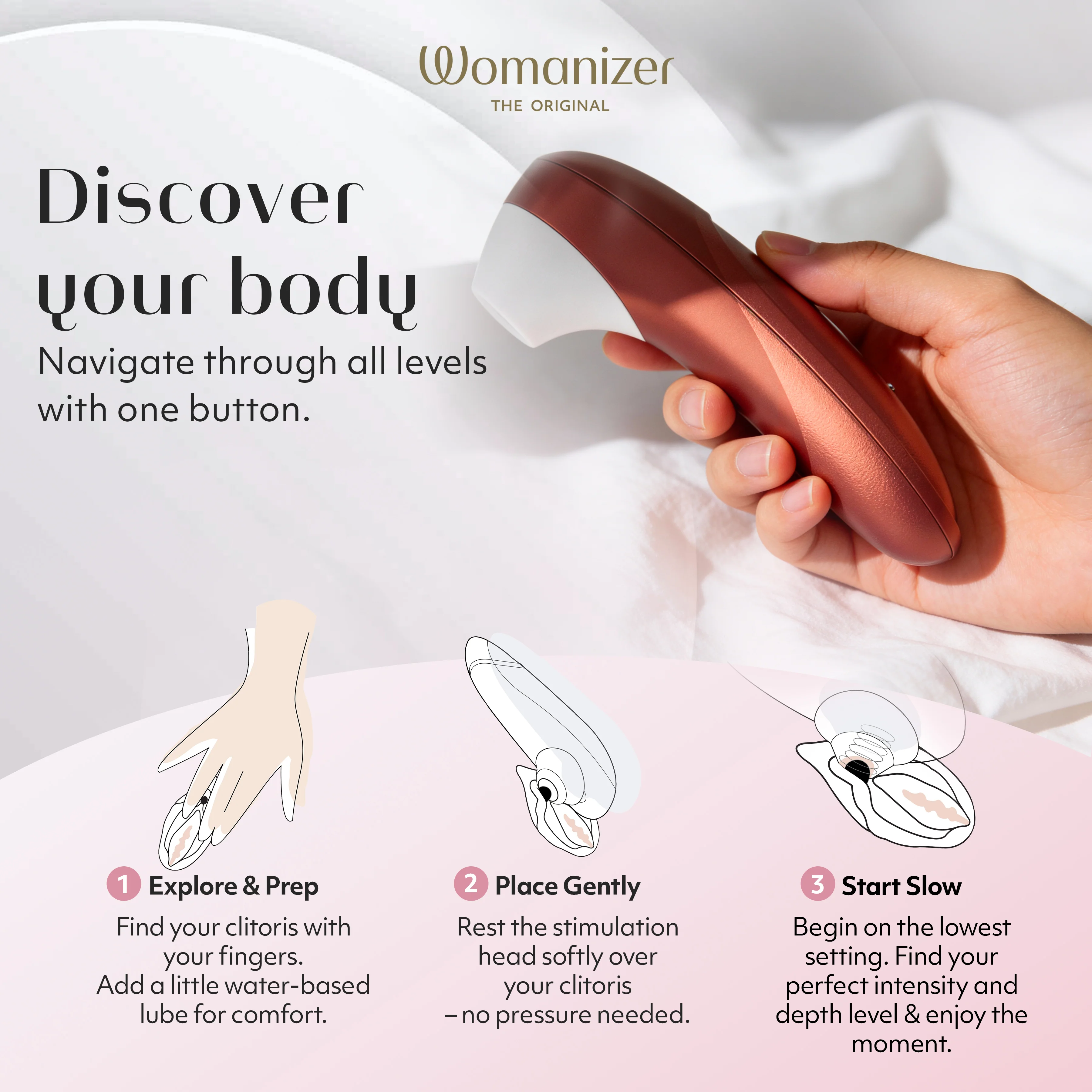 Womanizer Pro Pleasure Air Clitoral Suction Stimulator Bordeaux Red - Image 4