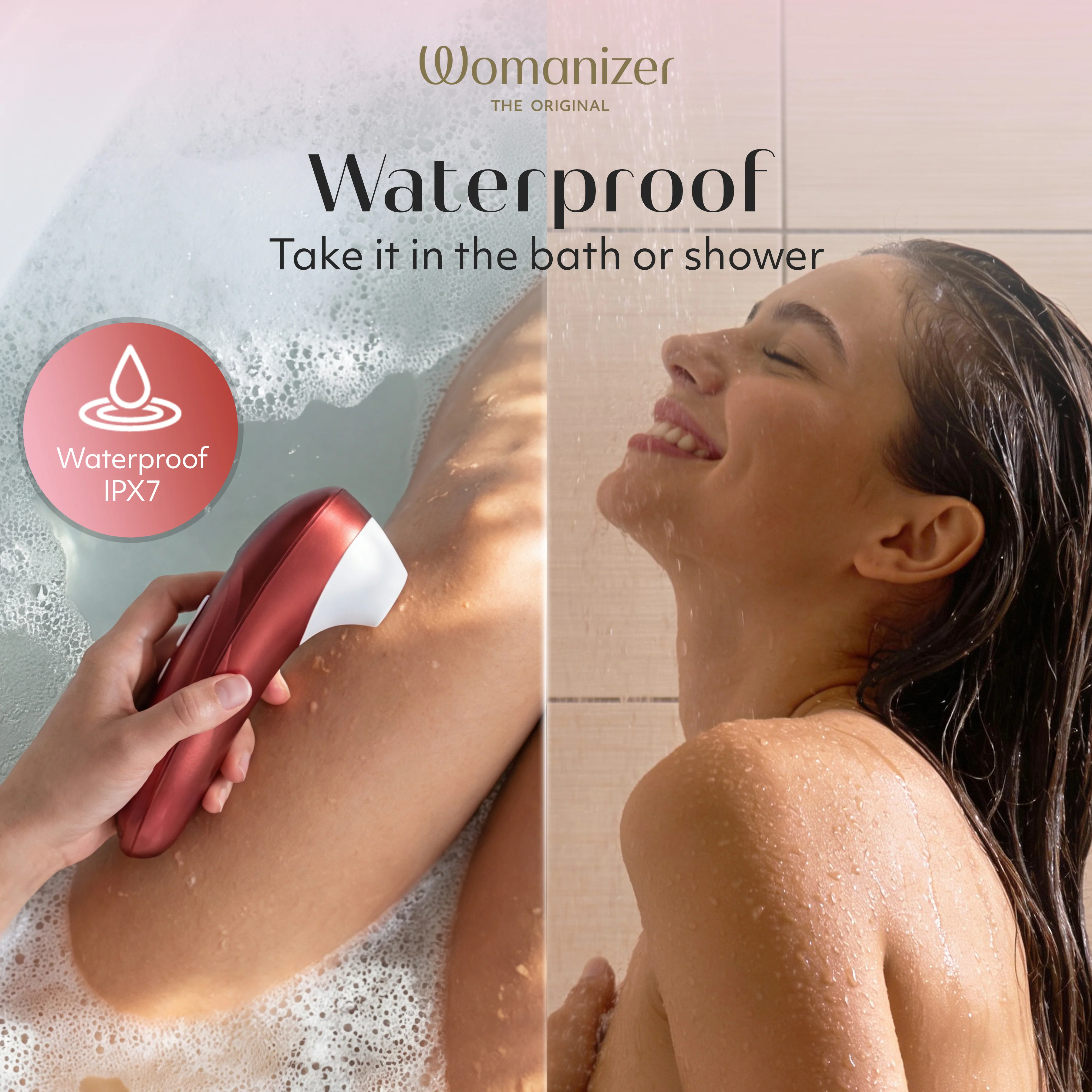 Womanizer Pro Pleasure Air Clitoral Suction Stimulator Bordeaux Red - Image 7