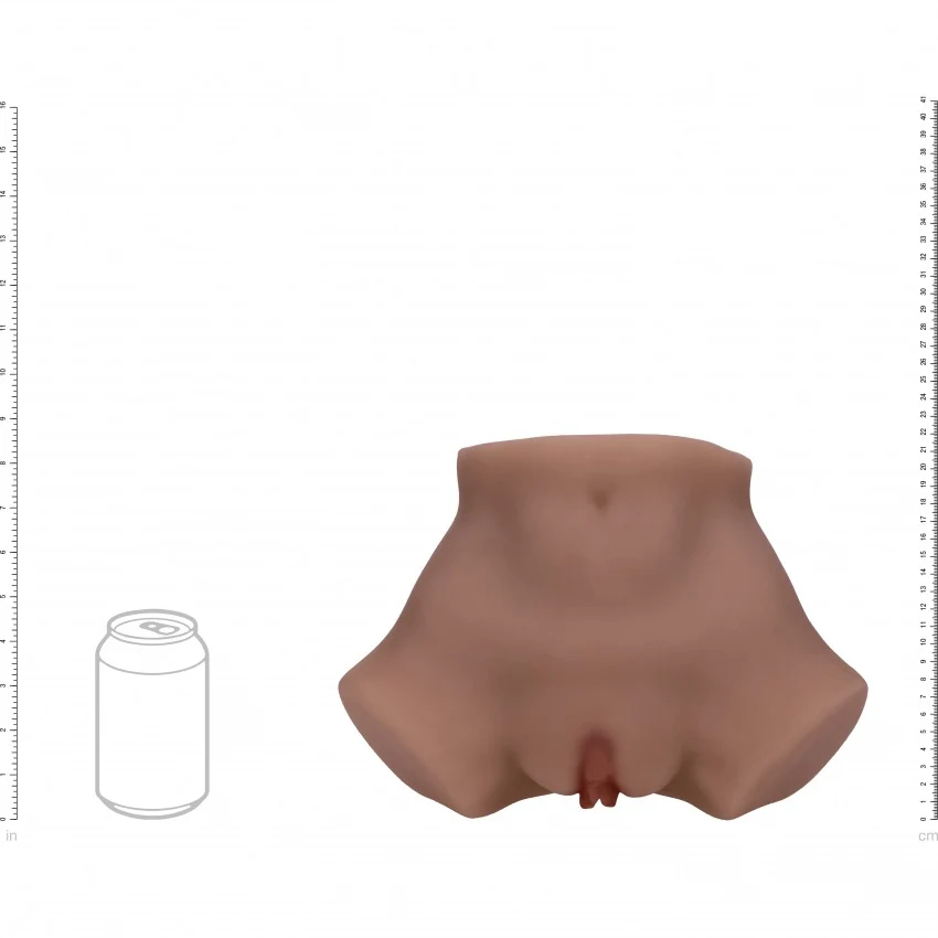 Xkin Eve Rhodes Dual Entry TPE Bodyforms Masturbator 1.59 kg Brown - Image 9